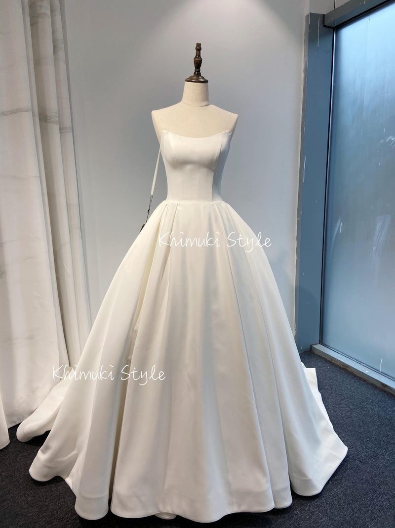 Ball Gown Soft Satin Wedding Dress