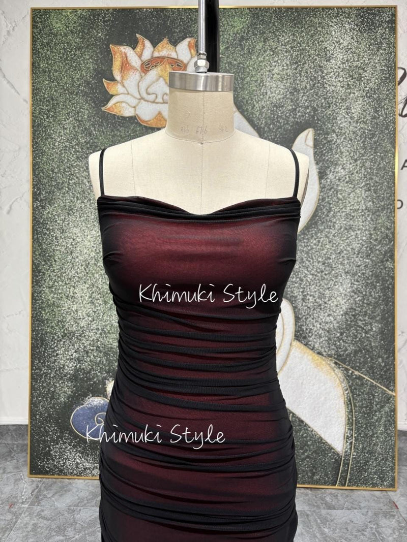 Vintage Short Homecoming Dress,Black and Red 90S Mini Party Dress