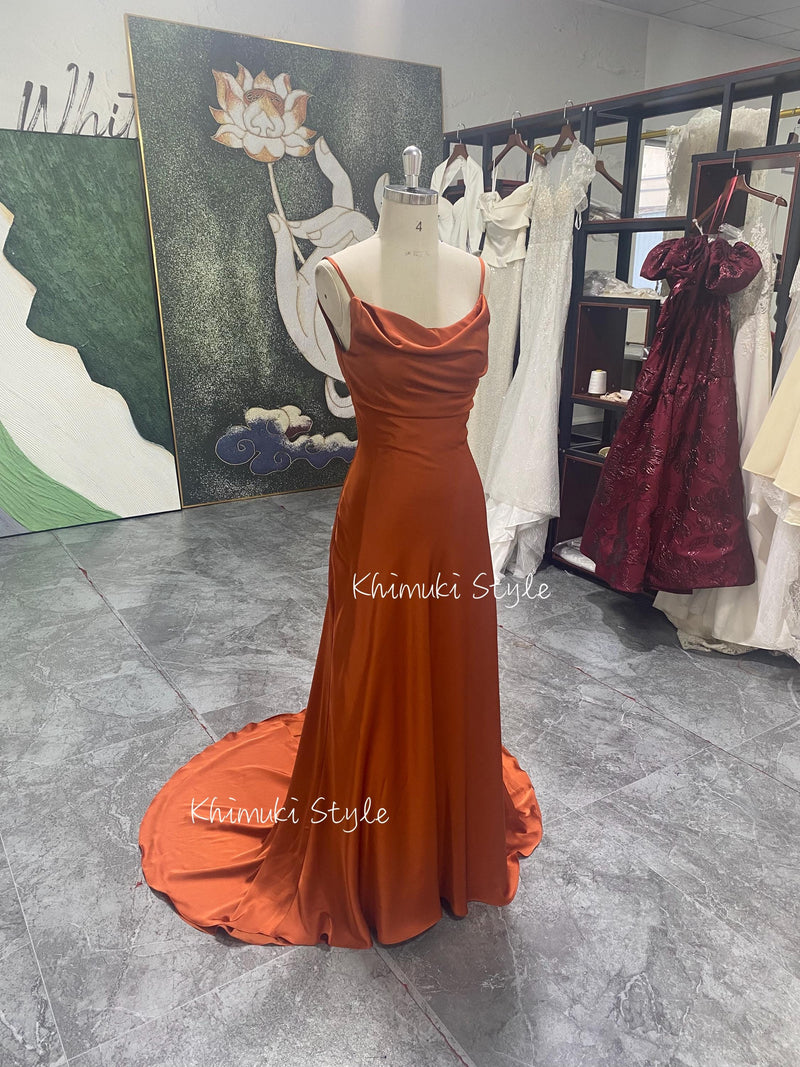 Caramel Bridesmaid Dress,Coffee Brown Party Dress