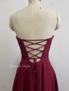 Burgundy Party Dress,Short Wedding Guest Dress