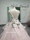 Plus Size Colorful Wedding Dress,Blush Pink Wedding Dress