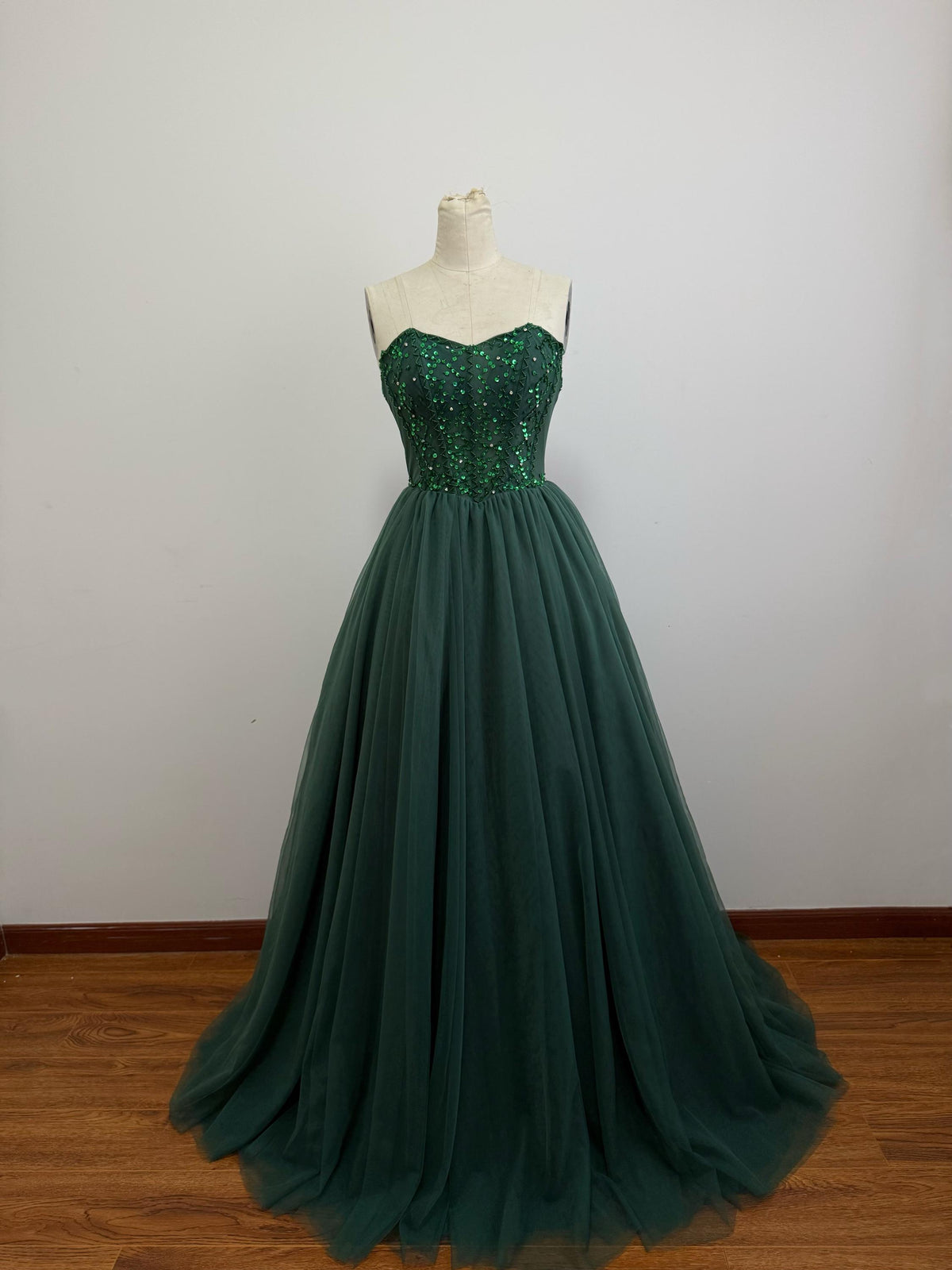 Ball Gown 90S Green Prom Dress,Vintage Green Prom Dress