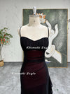 Black and Red Vintage Party Dress,Vintage 90's Prom Dress