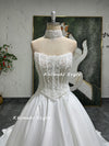 Ball Gown Sheer Wedding Dress,Two Pieces Wedding Dress