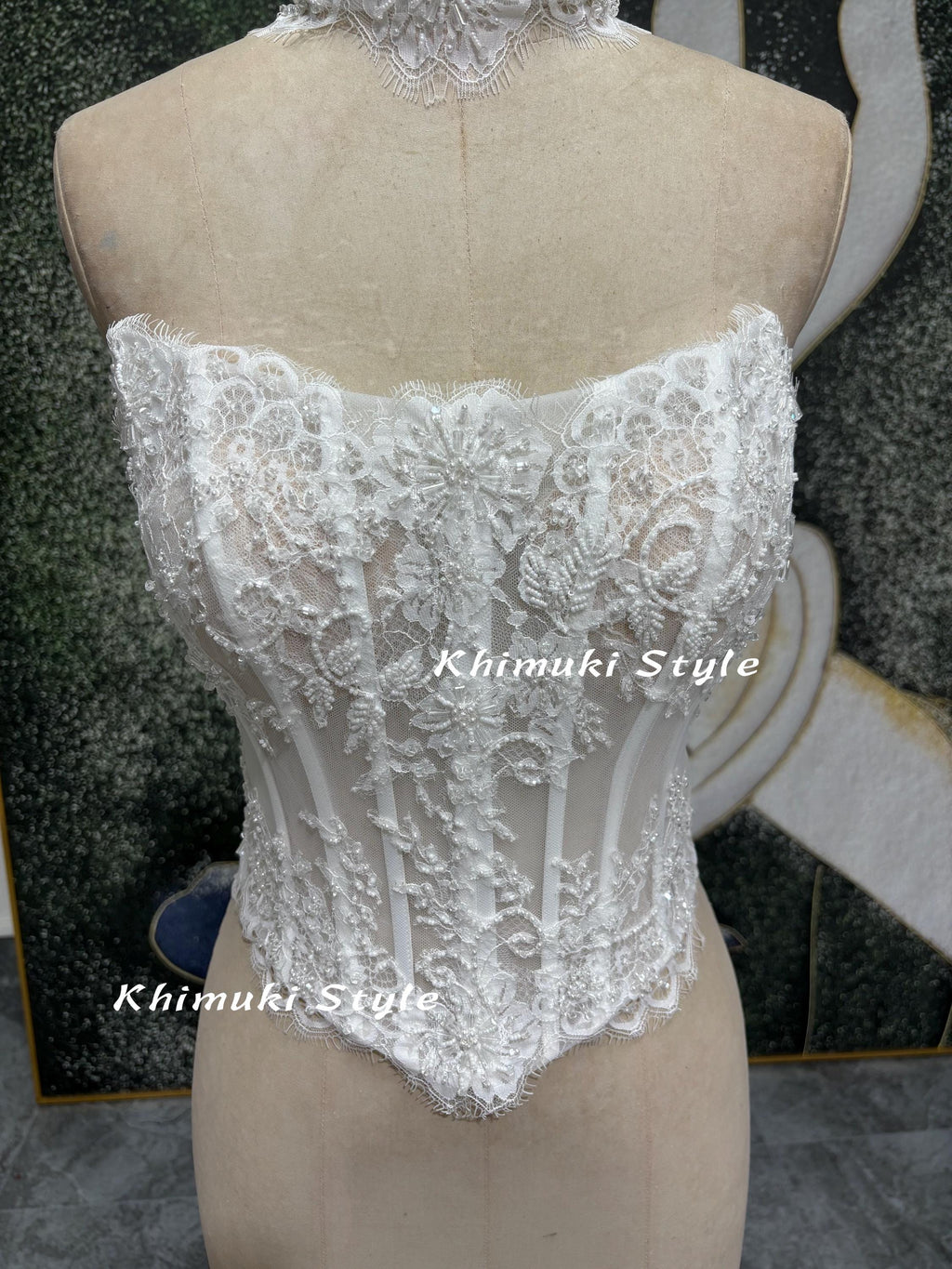 Ball Gown Sheer Wedding Dress,Two Pieces Wedding Dress