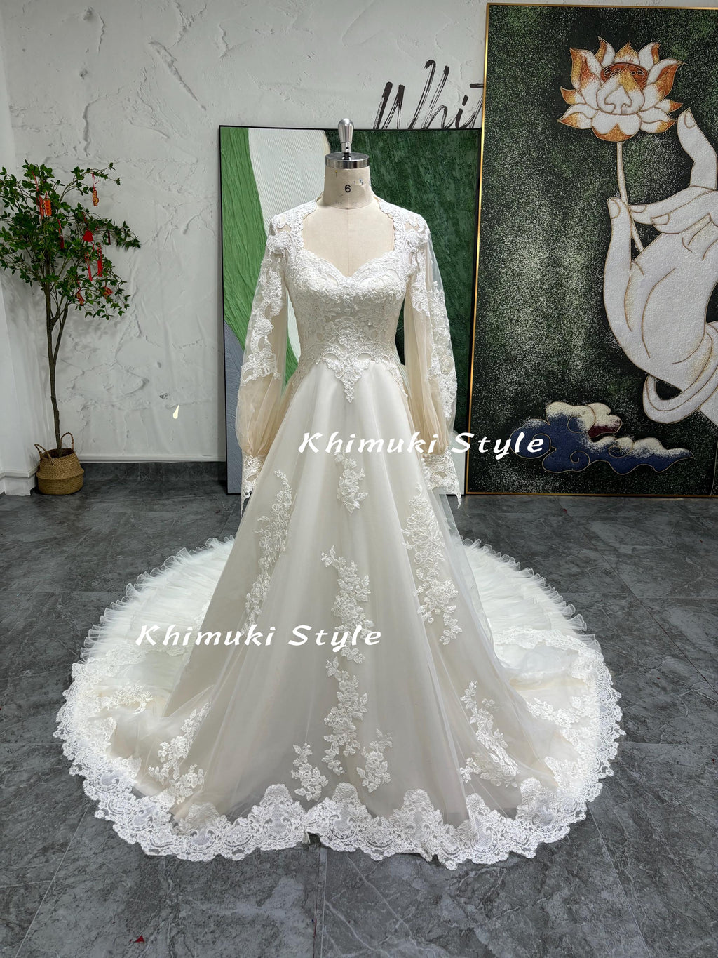 Long Sleeve Lace Wedding Dress