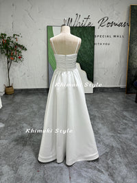 Simple Square Neckline Wedding Dress,Summer Wedding Dress