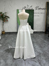 Simple Square Neckline Wedding Dress,Summer Wedding Dress