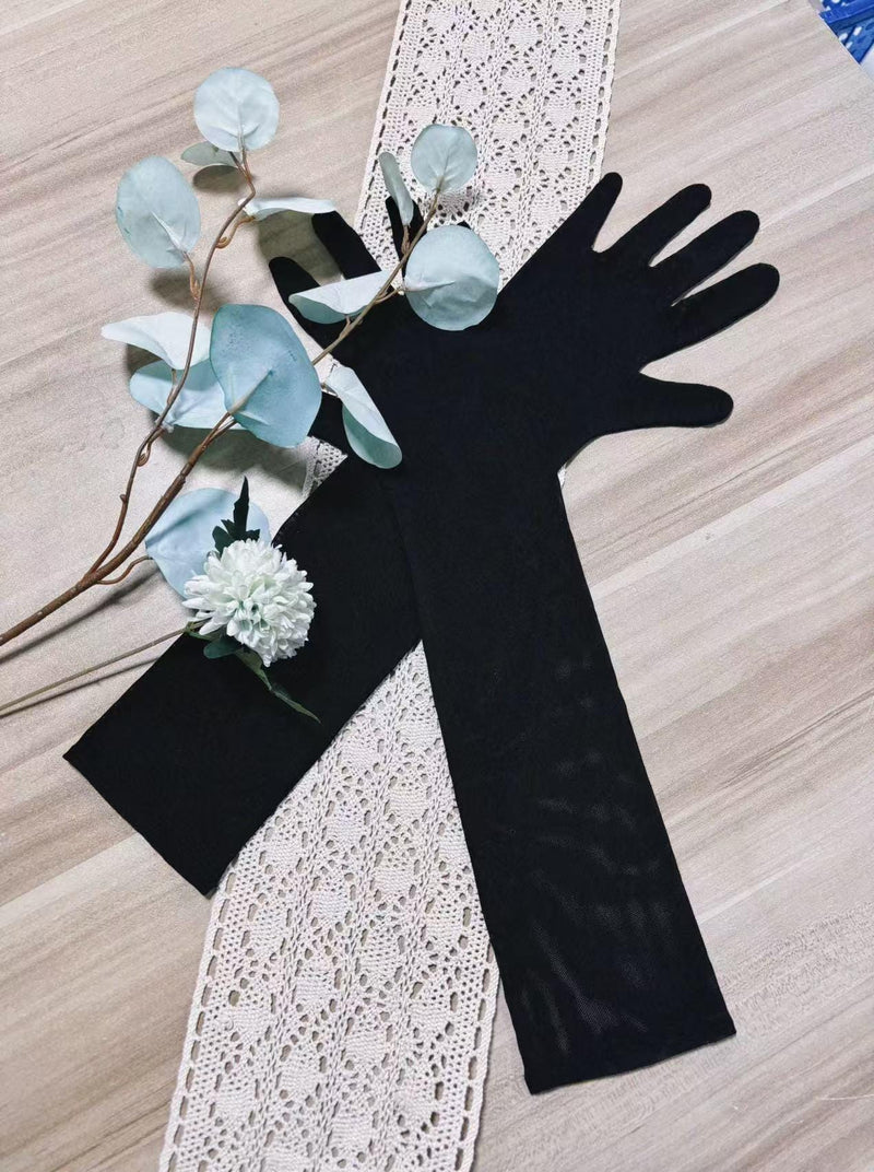 Gloves with the dress together