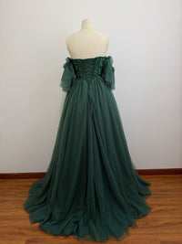 Ball Gown 90S Green Prom Dress,Vintage Green Prom Dress