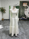Vintage Lace Wedding Dress,Long Sleeve Wedding Dress with Detachable Skirt