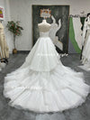 Ball Gown Strapless Tiered Skirt Wedding Dress