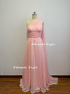 One Shoulder Pink Party Dress