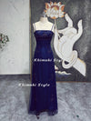 Navy Blue Vintage Party Dress,Vintage 90's Prom Dress