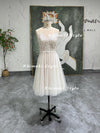 Short Lace Summer Wedding Dress,Informal Vintage Wedding Dress