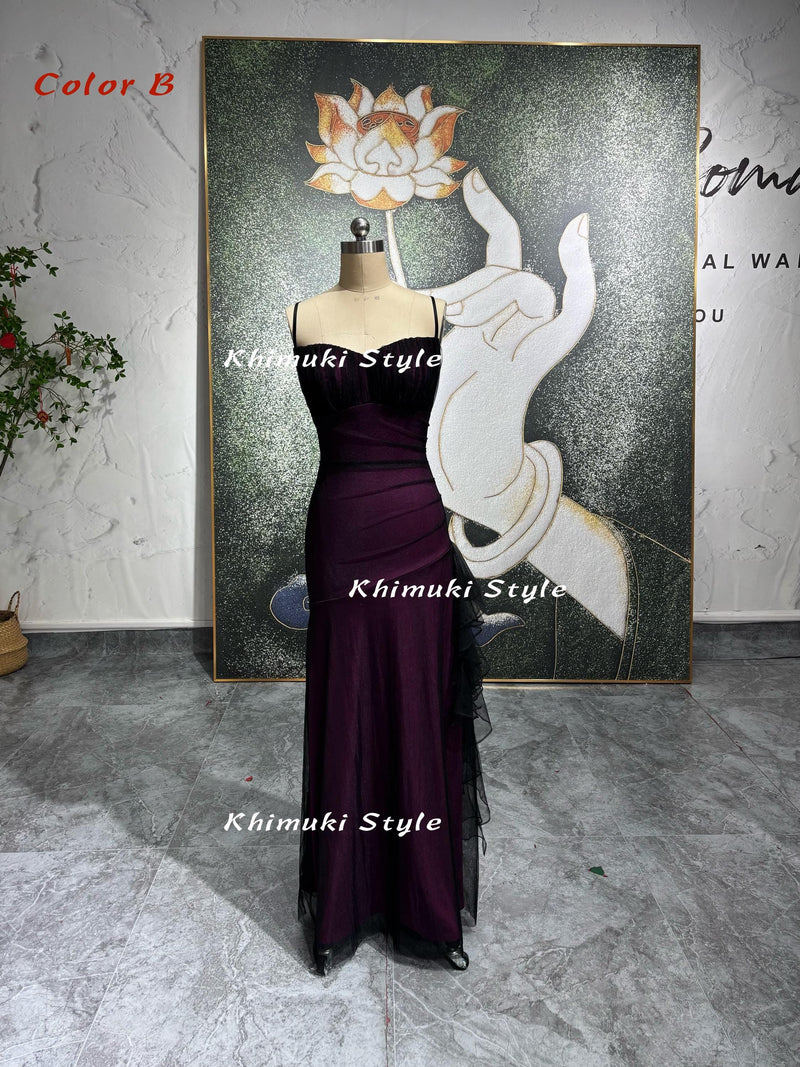 Black and Blue Prom Dress,Fit and Flare Party Dress,Custom Plus Size Party Dress