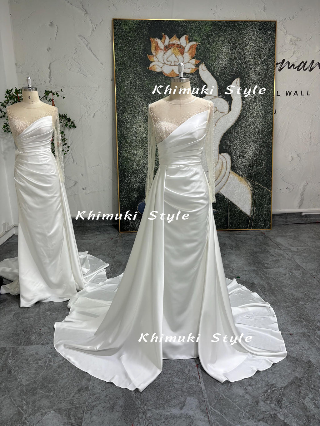 Long Sleeve Wedding Dress,Sexy Back Bridal Dress