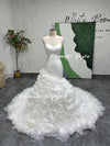 Classic Mermaid French Lace White Wedding Dress