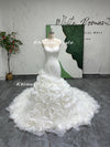 Classic Mermaid French Lace White Wedding Dress