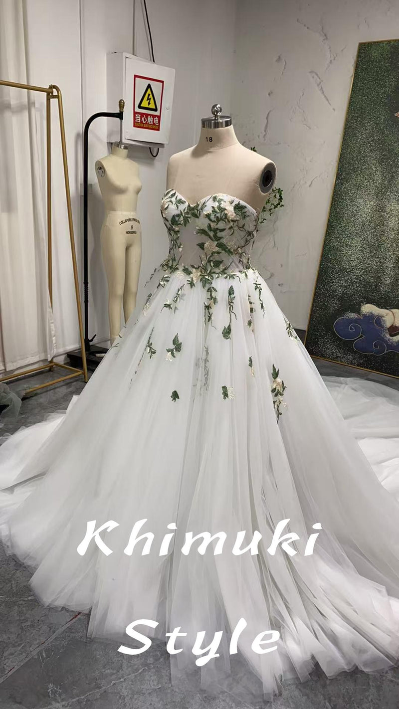 Plus Size Wedding Dress,Ball Gown Tulle Wedding Dress,Colorful Wedding Dress