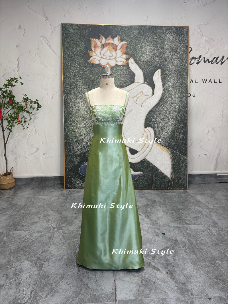 Green Prom Dress,90S Party Dress