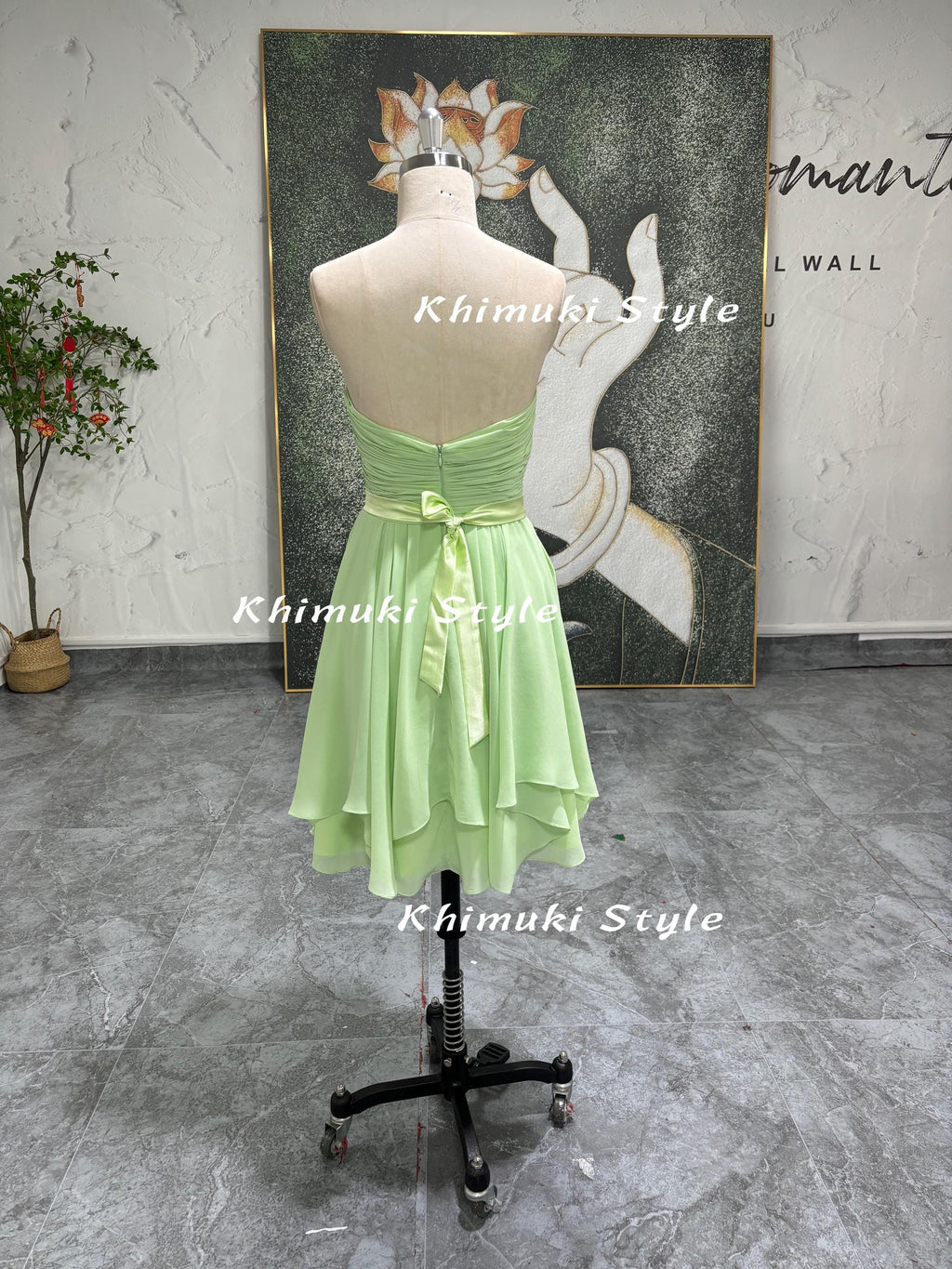 Sage Green Bridesmaid Dress, Formal Party Dress,Short Evening Dress