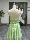 Sage Green Bridesmaid Dress, Formal Party Dress,Short Evening Dress