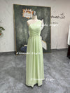 Pregnant Formal Party Dress,Vintage Sage Green Bridesmaid Dress,Fresh Summer Party Dress