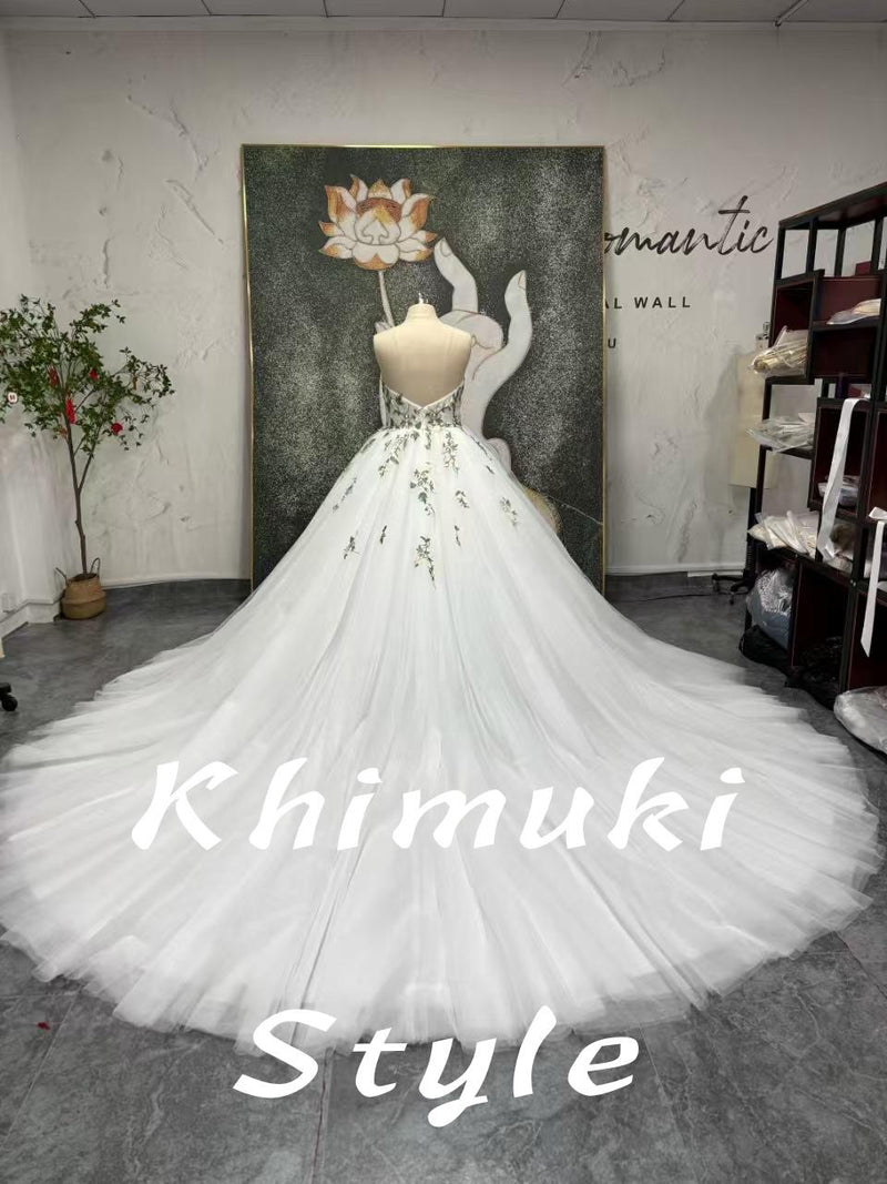 Plus Size Wedding Dress,Ball Gown Tulle Wedding Dress,Colorful Wedding Dress