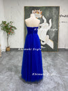 90s Navy Blue Prom Dress,Long Evening dress,Royal Blue Bridesmaid Dress
