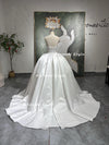 Ball Gown Ivory Satin Wedding Dress