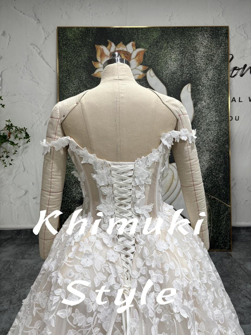 V-waistline Wedding Dress,Sheer Lace Wedding Dress