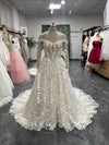 V-waistline Wedding Dress,Sheer Lace Wedding Dress