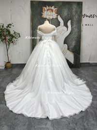 Long Train Maxi Fit Wedding Dress