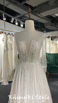 long sleeve bridal dress