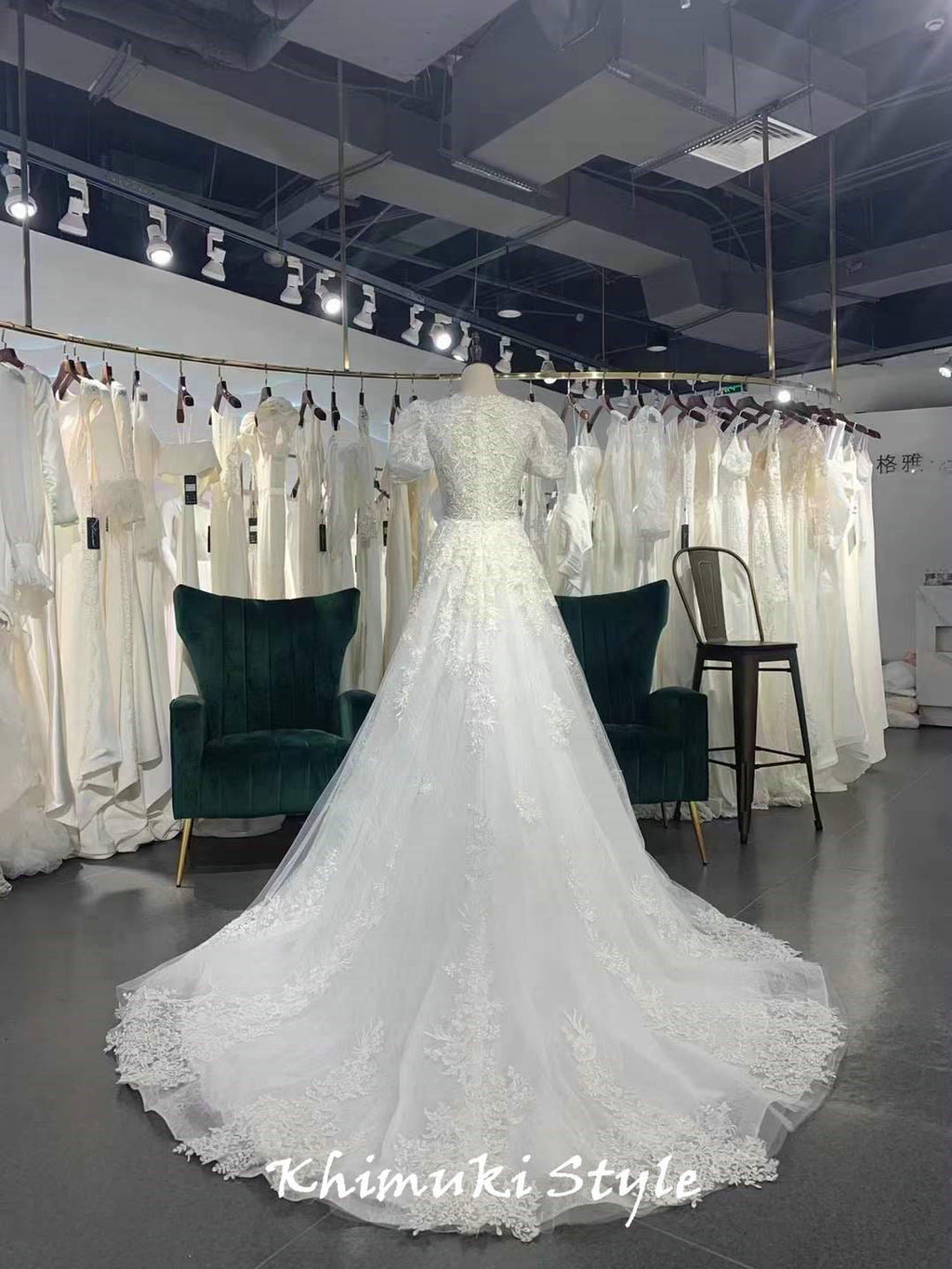 floral lace wedding dress