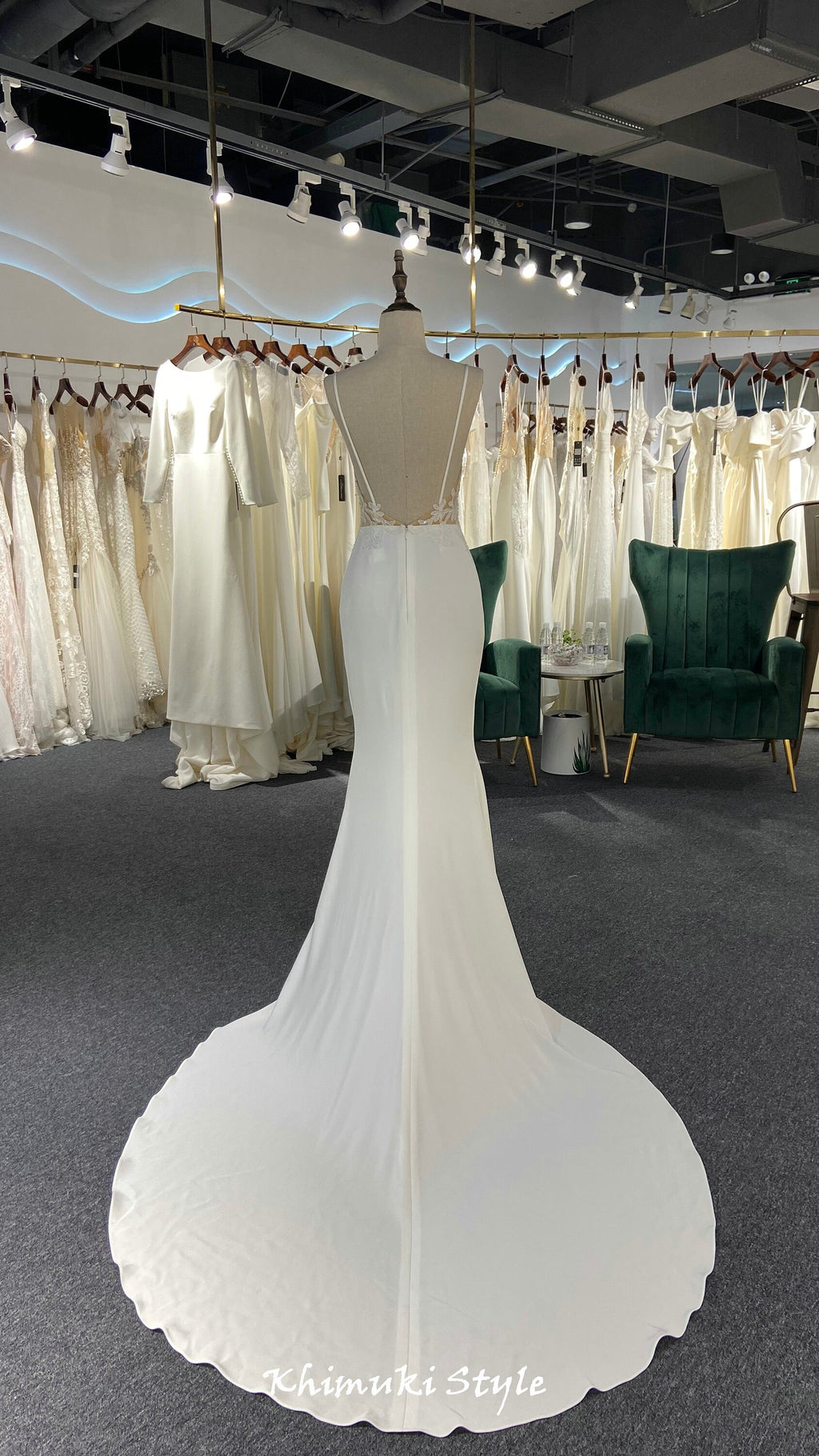 v-back wedding dress