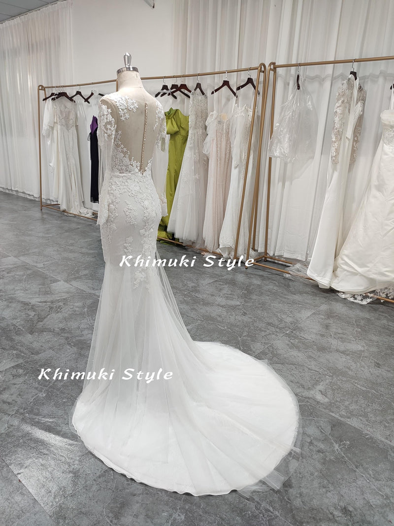 long train bridal dress