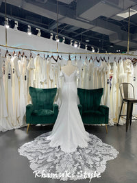 sexy v-back wedding dress