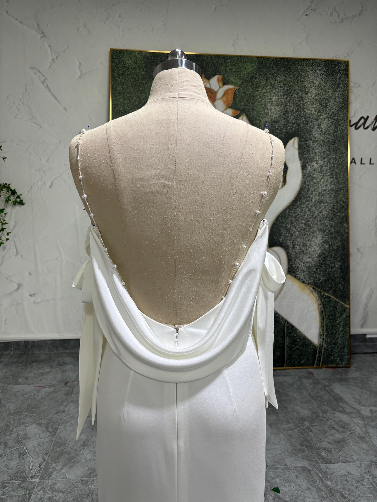 sexy classic back bridal dress