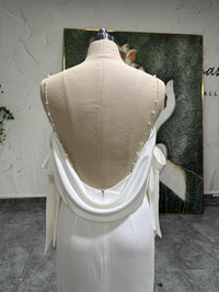 sexy classic back bridal dress