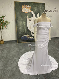 mermaid ivory wedding gown