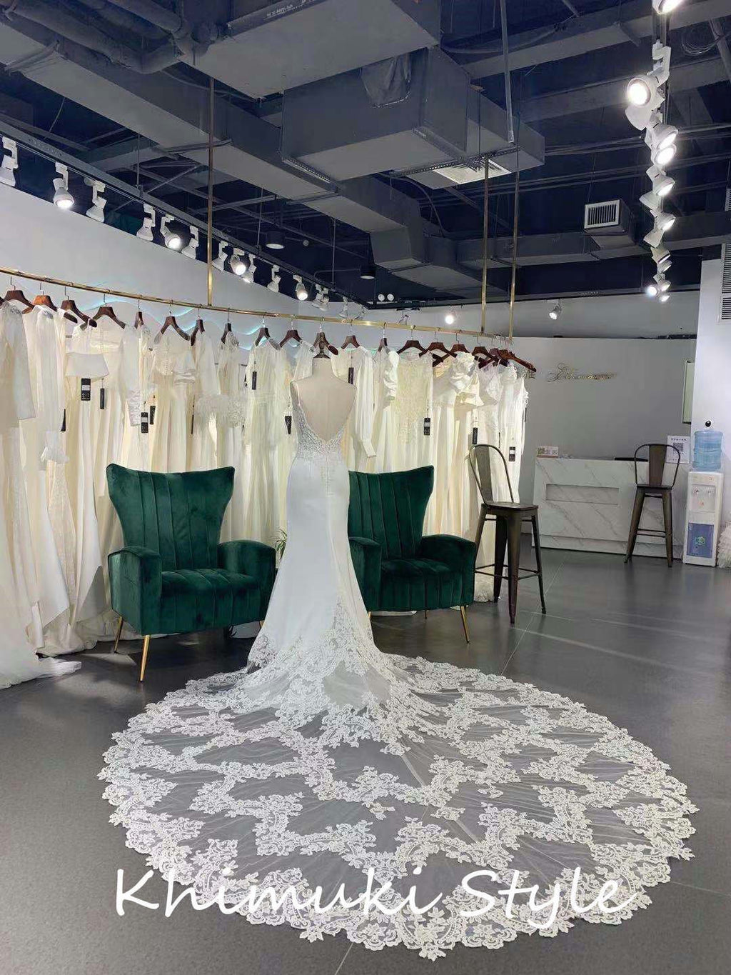 mermaid ivory wedding dress