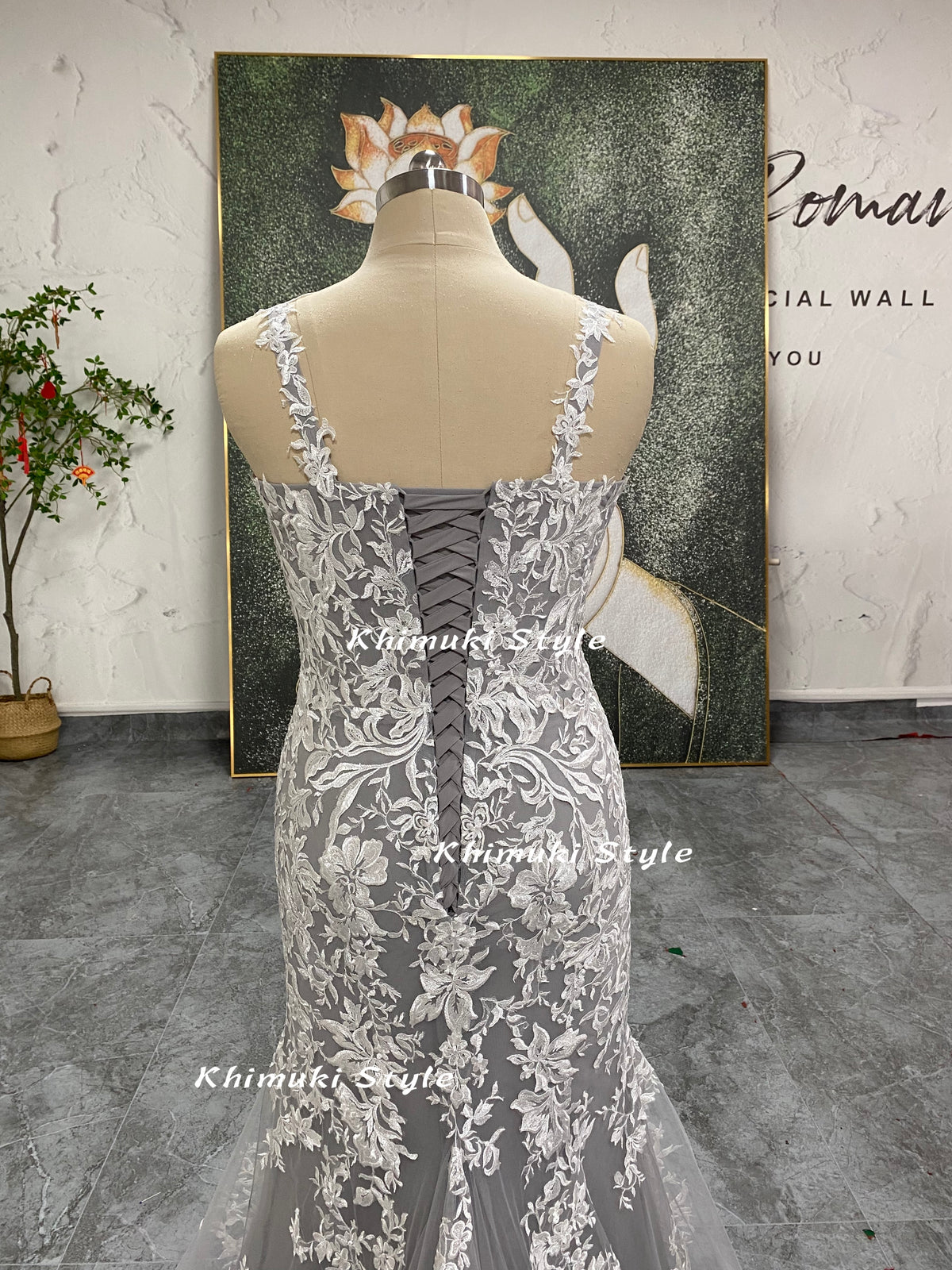 mermaid plus size wedding gown