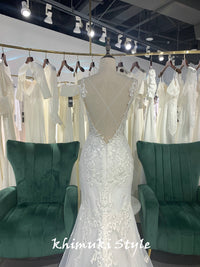 fit and flare lace wedding dress