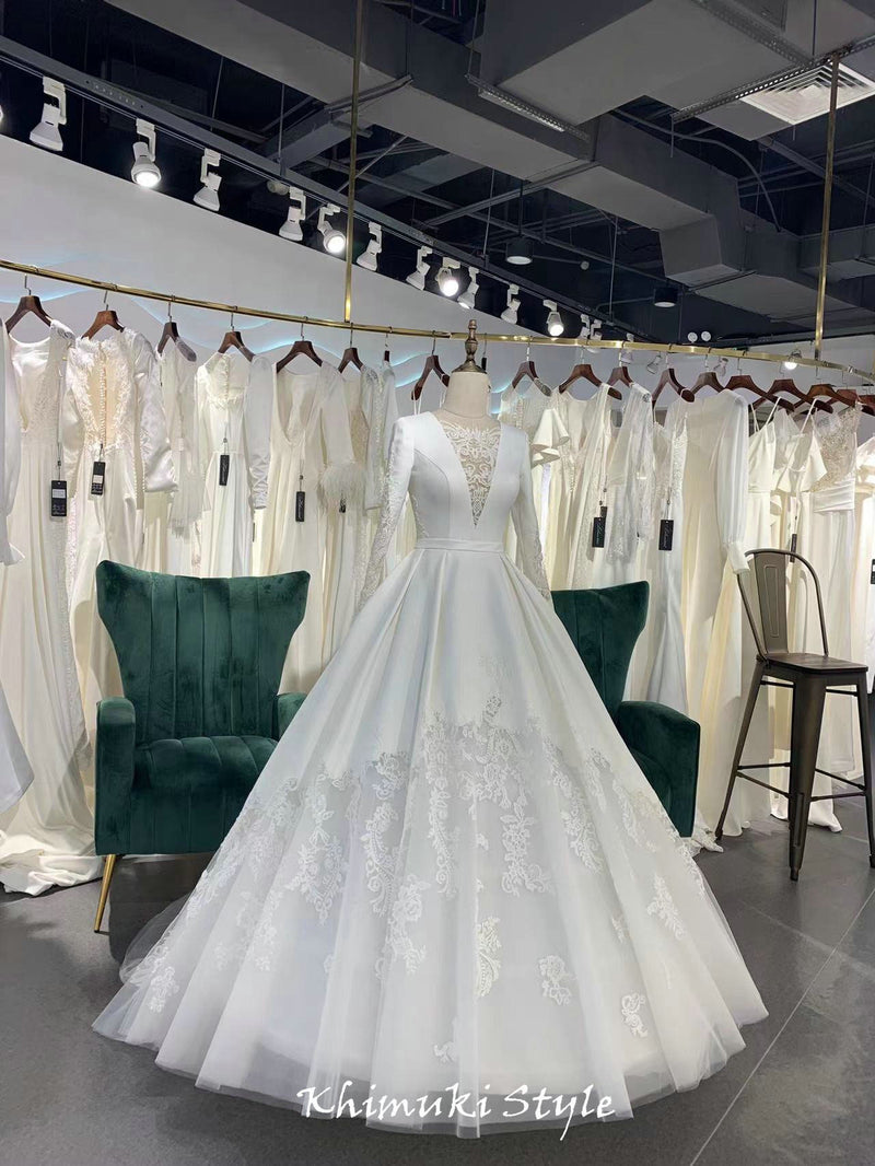 modest fit bridal dress