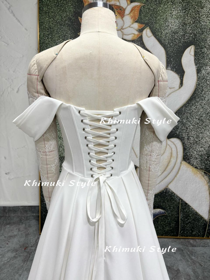 criss cross wedding dress