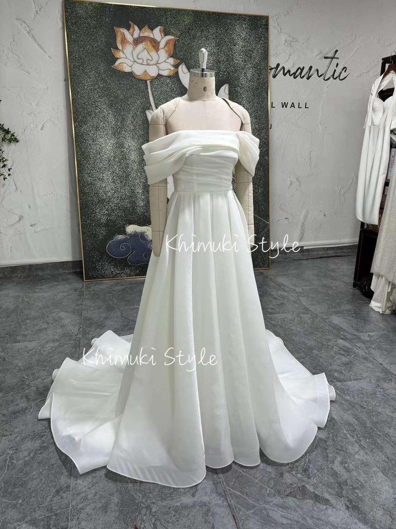 white bridal dress