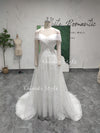 off shoulder wedding dress