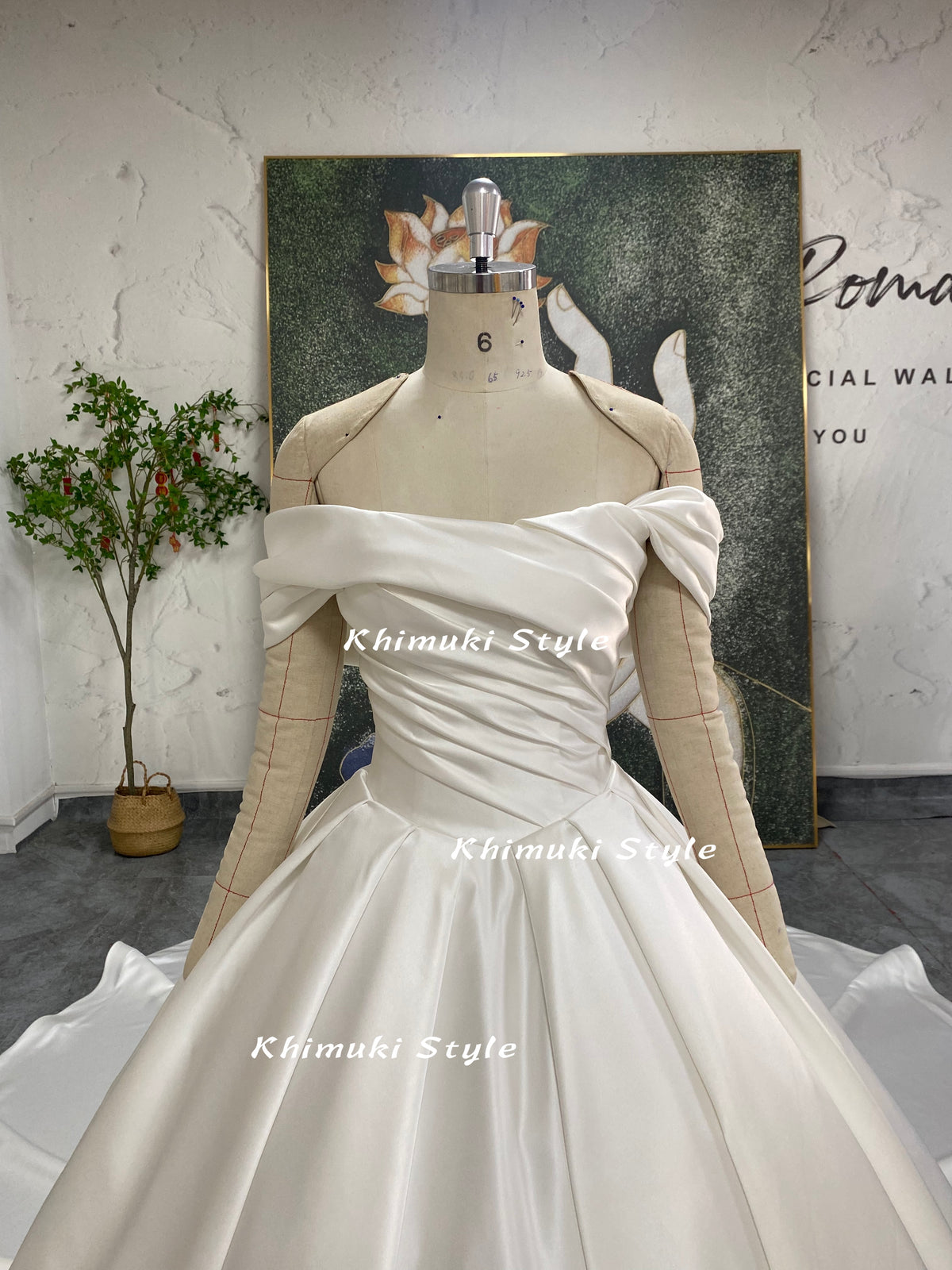 off the shoulder wedding dress